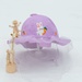 Mũ vành bé gái phủ voan Kidsplaza thêu thỏ cà rốt DN26 (Tím) - mặt trước