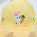 Mũ vành bé gái phủ voan Kidsplaza thêu thỏ cà rốt DN26 (Vàng) - mặt trái