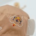 Mũ vành bé trai phủ voan Kidsplaza thêu voi DN26 (Nâu) - mặt sau