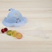 Mũ vành tròn bé gái KidsPlaza phủ voan hoạ tiết cute DN22H (Xanh) - mặt trước