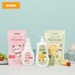 Nước rửa bình & rau quả hữu cơ K-MOM Hàn Quốc (Túi 500ml) KM13217 - mặt sau