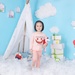 Quần áo dài tay bé gái Mamago in hình miếng dưa hấu LN19T (cam) - mặt trước
