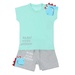 Quần áo thời trang bé trai cộc tay Mamago in Little Dinosaur LN20H (Xanh) 1Y - mặt trước