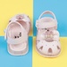 Sandal bé gái đính tai thỏ AC22H hồng - mặt sau