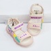 Sandal đính mặt gấu quai hồng AC - mặt sau