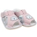 Sandal tập đi Mamago bé gái in hình cún K04 Hồng S14 - mặt trước