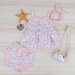 Set váy 2 dây hoa băng đô KidsPlaza HN22H hồng - mặt trước