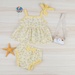 Set váy 2 dây hoa băng đô KidsPlaza HN22H vàngmặt trước