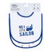Set 2 yếm ăn chống thấm cài vai MC - Thủy Thủ (Trắng Xanh) - mặt trước