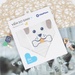 Set 2 yếm kẻ tăm KidsPlaza hình cún ND22T (Trắng be sáng) - mặt trước