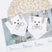 Set 2 yếm kẻ tăm KidsPlaza hình cún ND22T (Trắng be sáng) - mặt trái