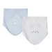 Set 2 yếm tam giác KidsPlaza kẻ tăm ND25T (Trắng xanh) - mặt trước
