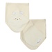 Set 2 yếm tam giác KidsPlaza kẻ tăm ND25T (Vàng)  - mặt trước