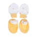 Set bao tay, bao chân kẻ Otis bé gái in hình Mây KidsPlaza ND21H (Trắng Vàng) - mặt trước