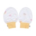 Set bao tay, bao chân kẻ Otis bé gái in hình Mây KidsPlaza ND21H (Trắng Vàng) - mặt trái