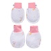 Set bao tay chân Otis bé gái KidsPlaza ND22H Trắng Hồng  - mặt trước