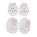 Set bao tay chân sơ sinh Kidsplaza HN24T (Trắng) - mặt trái