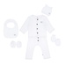 Set đồ sơ sinh 6 chi tiết pcs xô KidsPlaza 0-6M M21H (Trắng) - mặt trước