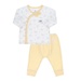Set đồ sơ sinh combo 6 món bamboo in hình gấu KidsPlaza M21H (Trắng-Vàng) - mặt trái