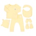 Set đồ sơ sinh combo 6 món bamboo KidsPlaza M21H (Vàng) - mặt trước