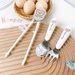 Set đũa kèm thìa dĩa cho bé Honper hình gấu HP-128 - hình 7