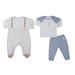 Set quà tặng sơ sinh 2 bộ KidsPlaza Otis ND25H (Be) - mặt trước