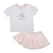 Set váy bé gái KidsPlaza in tiên cá HN25H (Trắng Hồng) - mặt trước
