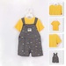 Set yếm bé trai in hình ô tô CC - mặt trước