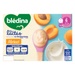 Sữa chua Bledina vị mơ 6*55g (6m+) - mặt trước