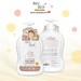 Sữa tắm gội chiết xuất hạt bông & vani Bzu Bzu 600ml - mặt phải