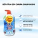 Sữa tắm gội Chuppa Chups hương cherry cola 600ml - mặt trái