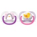 Ty ngậm thông khí lime Philips Avent 0-6M SCF080/06 vỉ đôi (Hồng, tím) - mặt trái