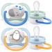 Ty ngậm thông khí lime Philips Avent 0-6M SCF080/05 vỉ đôi (Xanh, Vàng) - mặt trái