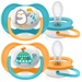 Ty ngậm thông khí lime Philips Avent 6-18M SCF080/07 vỉ đôi (Xanh, Vàng)mặt trước
