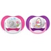 Ty ngậm thông khí lime Philips Avent 6-18M SCF080/08 vỉ đôi (Hồng, tím) - mặt trái