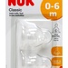 Ty thay Silicone cổ hẹp Nuk 709091 size L1 - mặt trước