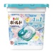Viên giặt xả gel ball 4d hộp 12 viên màu xanh - mặt trước
