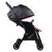 Xe đẩy cho bé KidsPlaza Compact 319 Linen (Đỏ Đen) - góc nghiêng