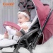 Xe đẩy Combi Sugocal Light 4 hồng - mặt trái