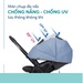 Xe đẩy Combi Sugocal Light 4 xanh dương - góc nghiêng