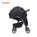Xe đẩy Combi Umbretta Premium 4 bánh quay tự động (Màu Đen) - mặt trái