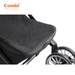 Xe đẩy Combi Umbretta Premium 4 bánh quay tự động (Màu Đen) - góc nghiêng