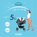 Xe đẩy Combi Umbretta Premium 4 bánh quay tự động (Màu Ghi) - hình 9