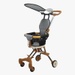 Xe đẩy du lịch gấp gọn hai chiều TopKids AC - mặt phải
