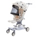 Xe đẩy gấp gọn Galena GA-ST02 màu trắng kem - mặt sau