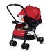 Xe đẩy Seebaby T11A màu đỏ - mặt sau