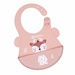Yếm ăn silicone cho bé KidsPlaza 6903 (Hồng) - mặt trái