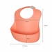 Yếm ăn silicone Moyuum cao cấp (Cam) - mặt trái