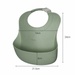 Yếm ăn silicone Moyuum cao cấp (Xanh lá) - mặt trái