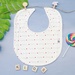 Yếm tròn in hình tim Otis KidsPlaza ND22H trắng  - mặt phải